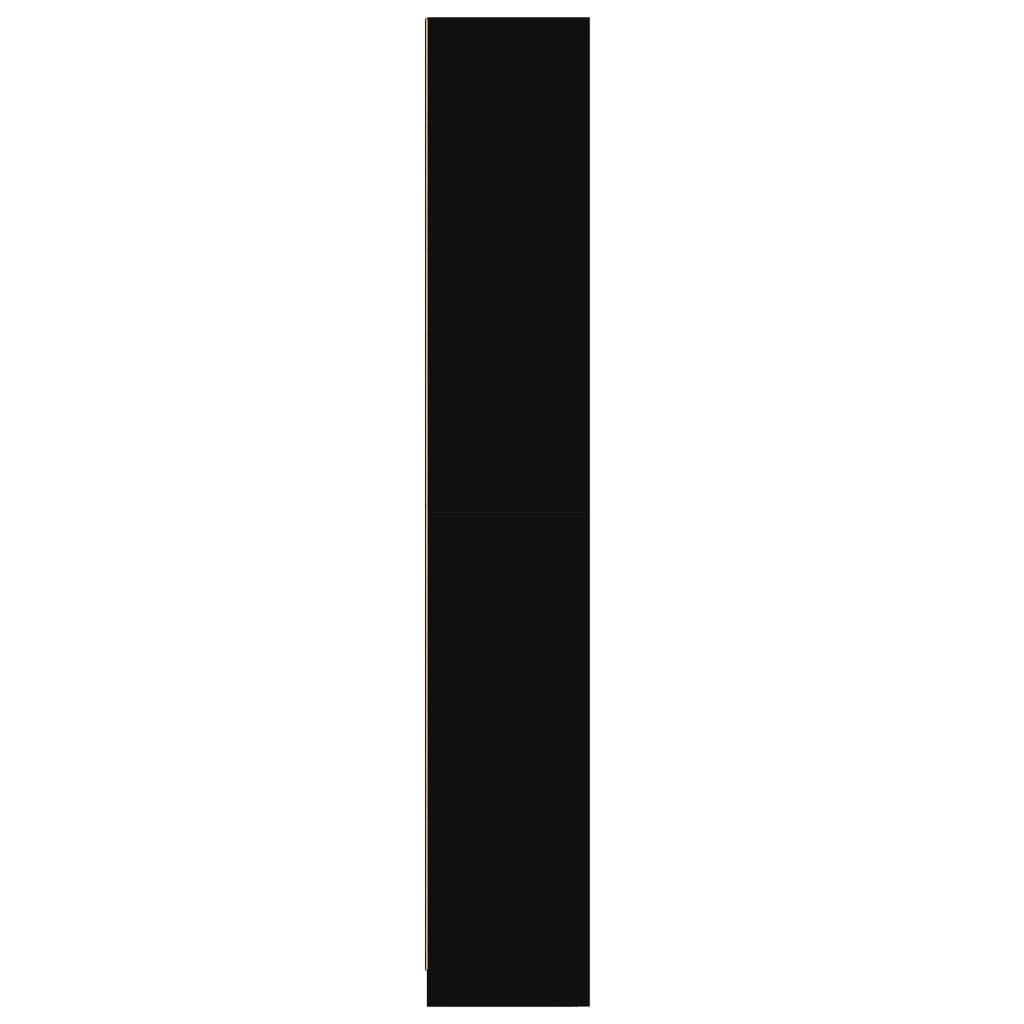 Bogreol 57x28,5x174 cm konstrueret træ - sort, 1, 174 cm - number 5.