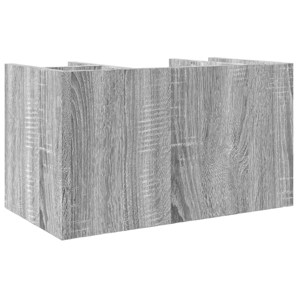 Cola de milano 44,5x24x25 cm madera de ingeniería - roble sonoma gris - number 6.