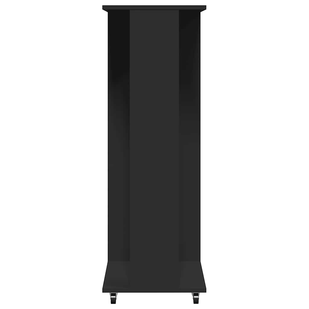 Ormar s kotačima 102x38x110 cm izgrađeno drvo - crno, 1 - number 5.