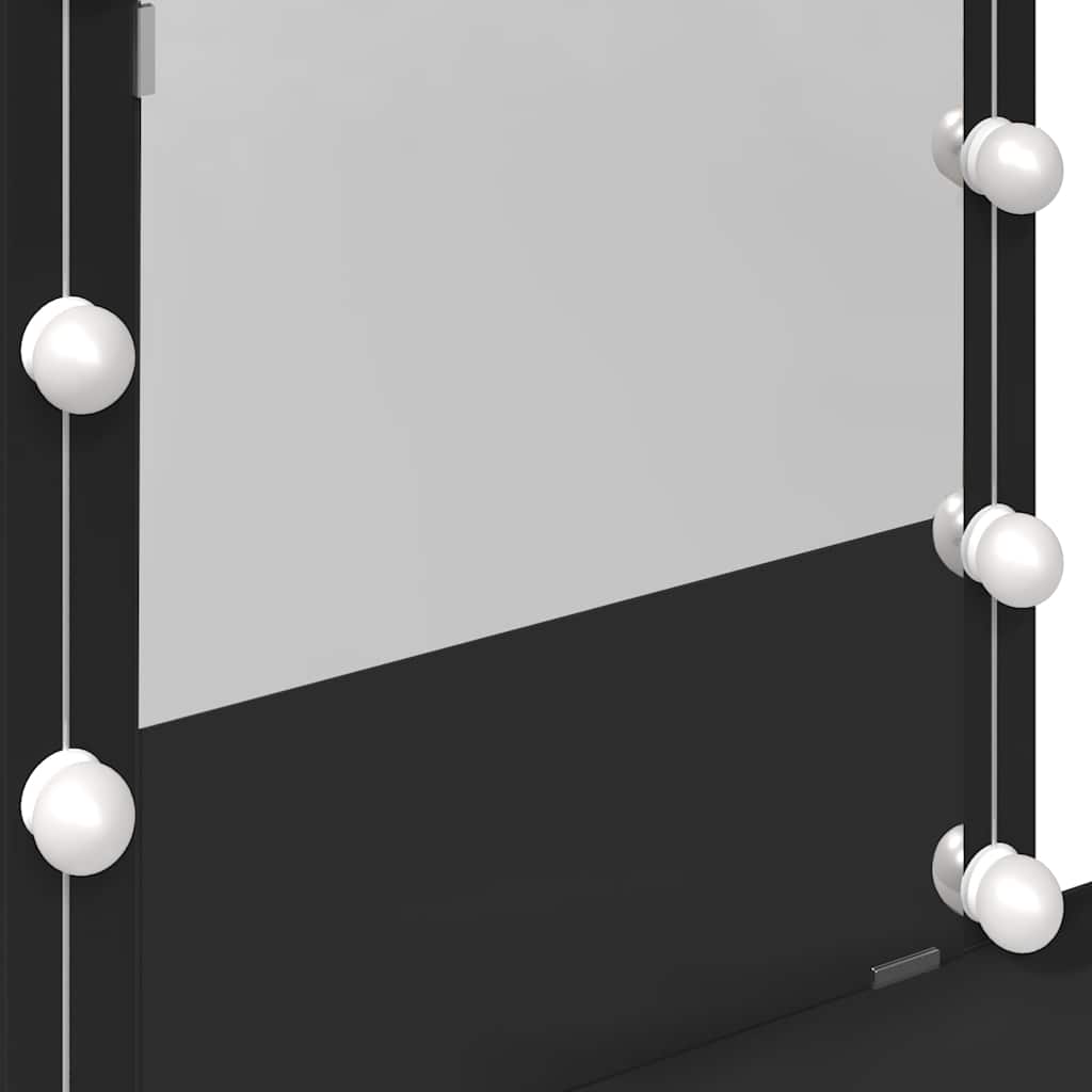 Makeupbord med led-lys 100x40x130 cm - sort, 1 - number 12.