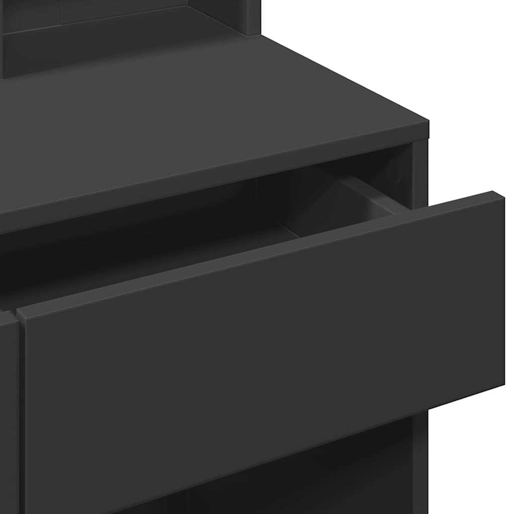 Makeupbord med led-lys 80x41x144,5 cm - sort, 1 - number 11.