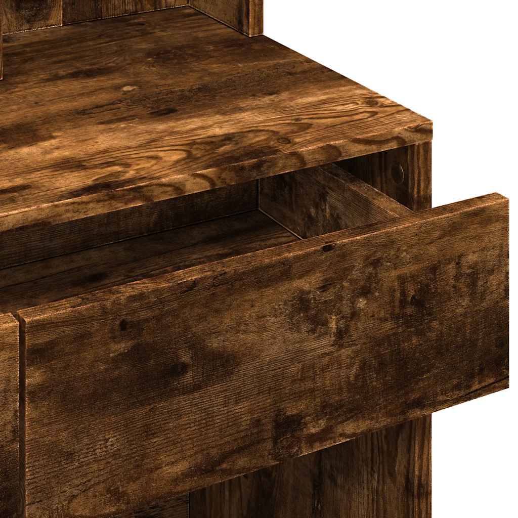 Stol za šminkanje s led svjetlom 80x41x144,5 cm boja dimljenog hrasta - smeđi hrast, 1 - number 11.