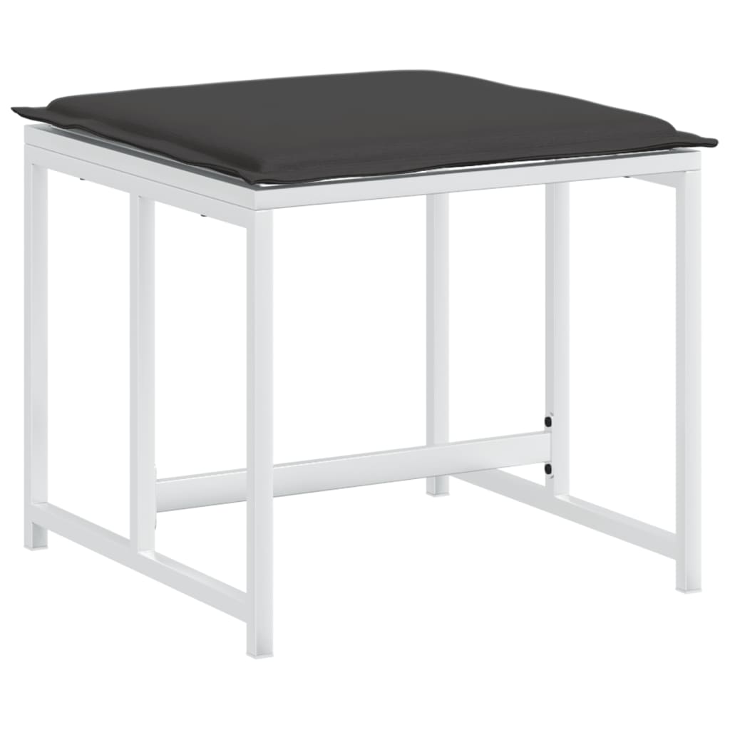 Dnevni boravak za vrt 13 dijelova s ​​jastucima textilene white - 12 - number 5.