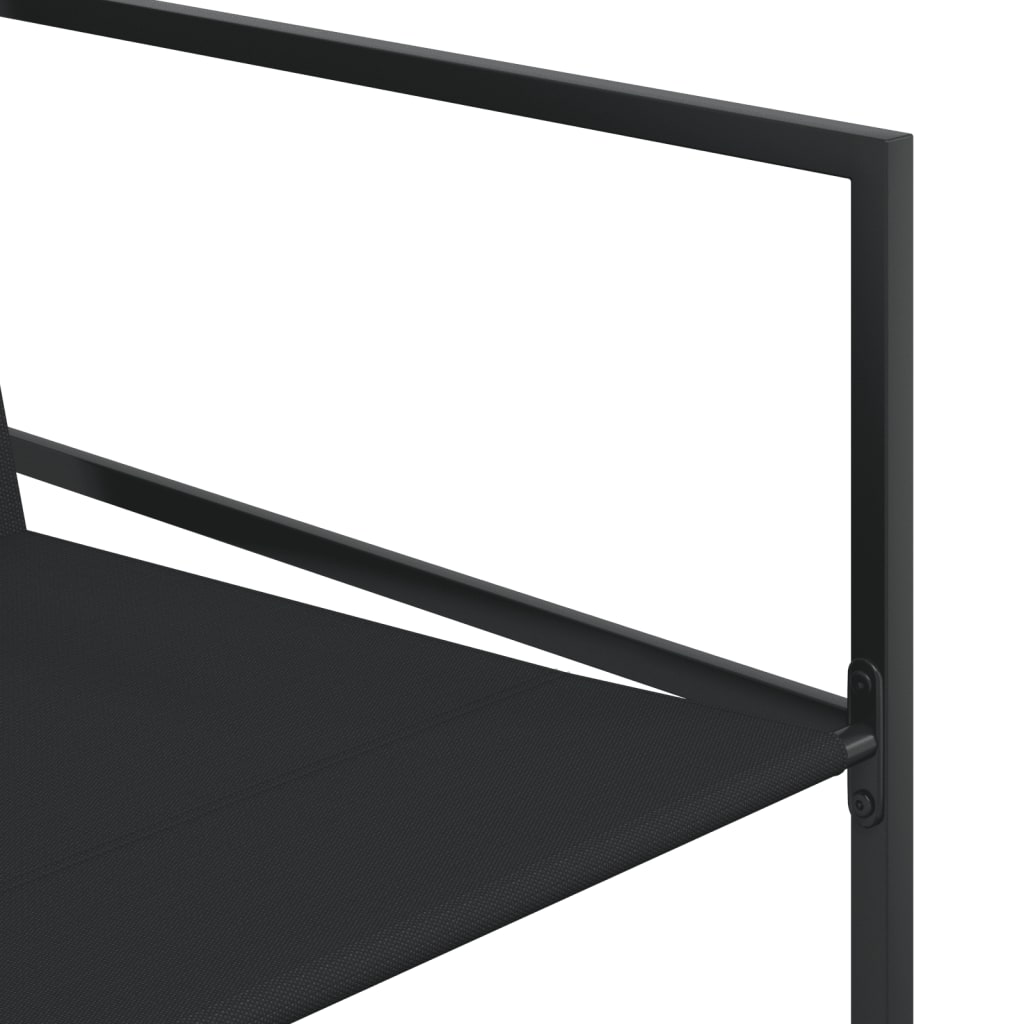 Vrtna blagovaonska stolna garnitura 5 komada textilene black - 4 - number 5.