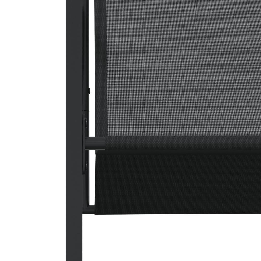 Vrtna blagovaonska stolna garnitura 5 komada textilene black - 4 - number 6.