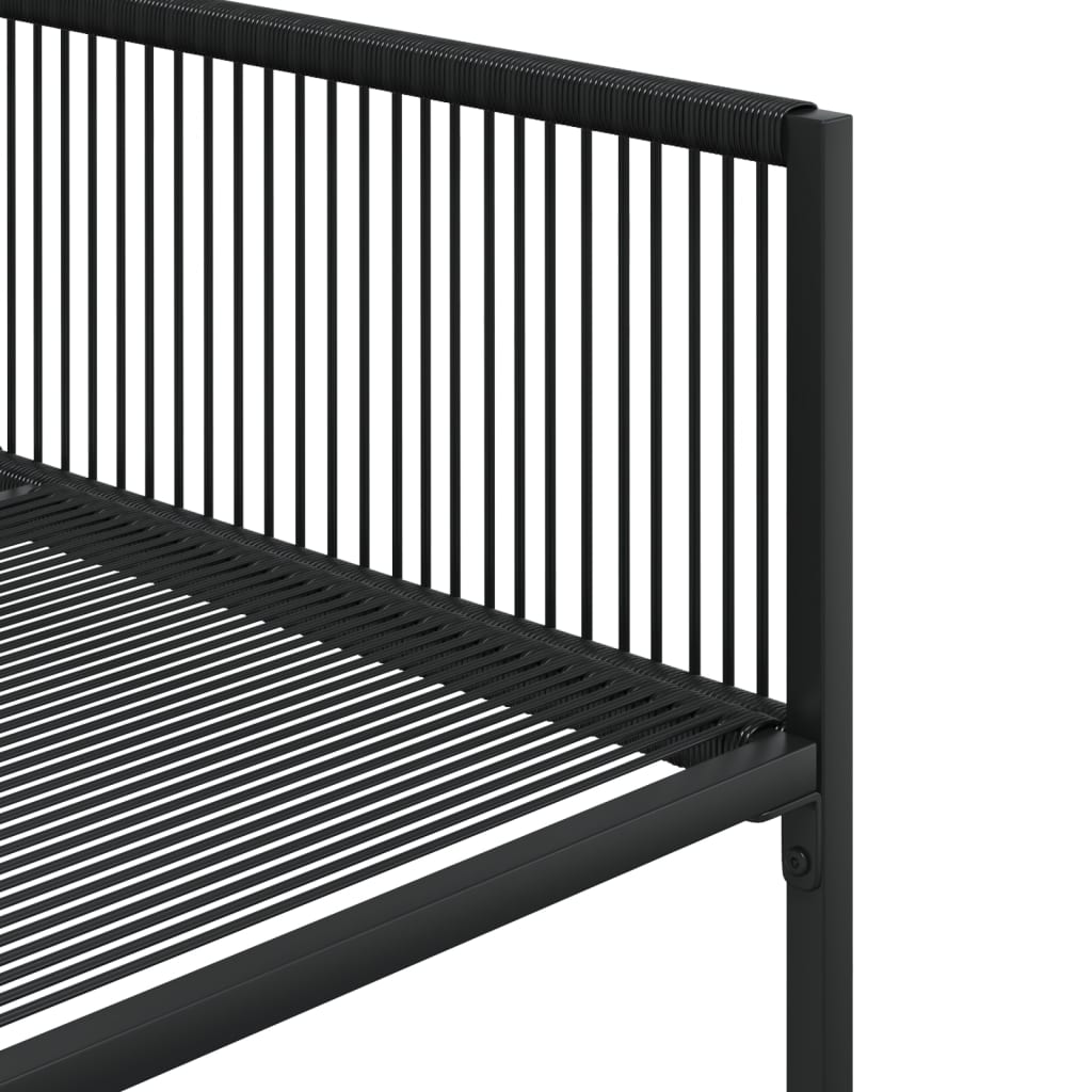 Spisebordssæt til haven 7 dele polyrattan sort - 6 - number 7.