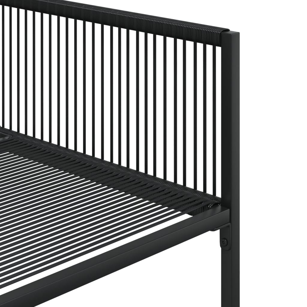 Blagovaonska stolna garnitura za vrt 9 dijelova poliratan crna - 8 - number 8.