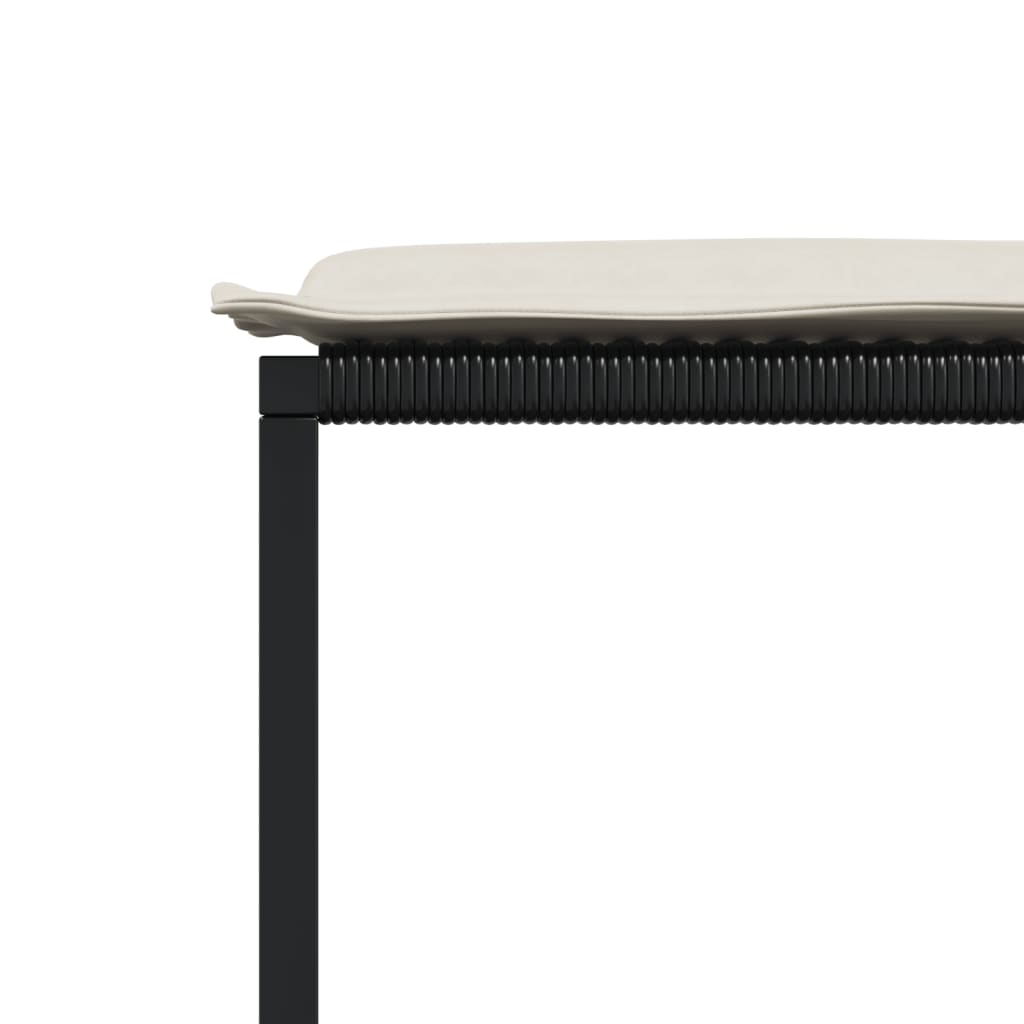 Blagovaonska stolna garnitura za vrt 9 dijelova s jastucima poliratan crna - 8 - number 10.