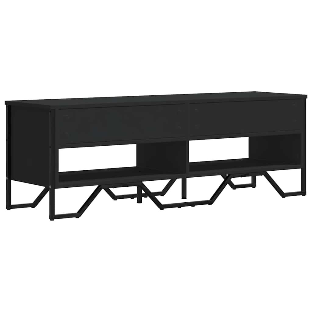 Tv-bord 122x34x41 cm konstrueret træ - sort, 1, 122 cm - number 6.