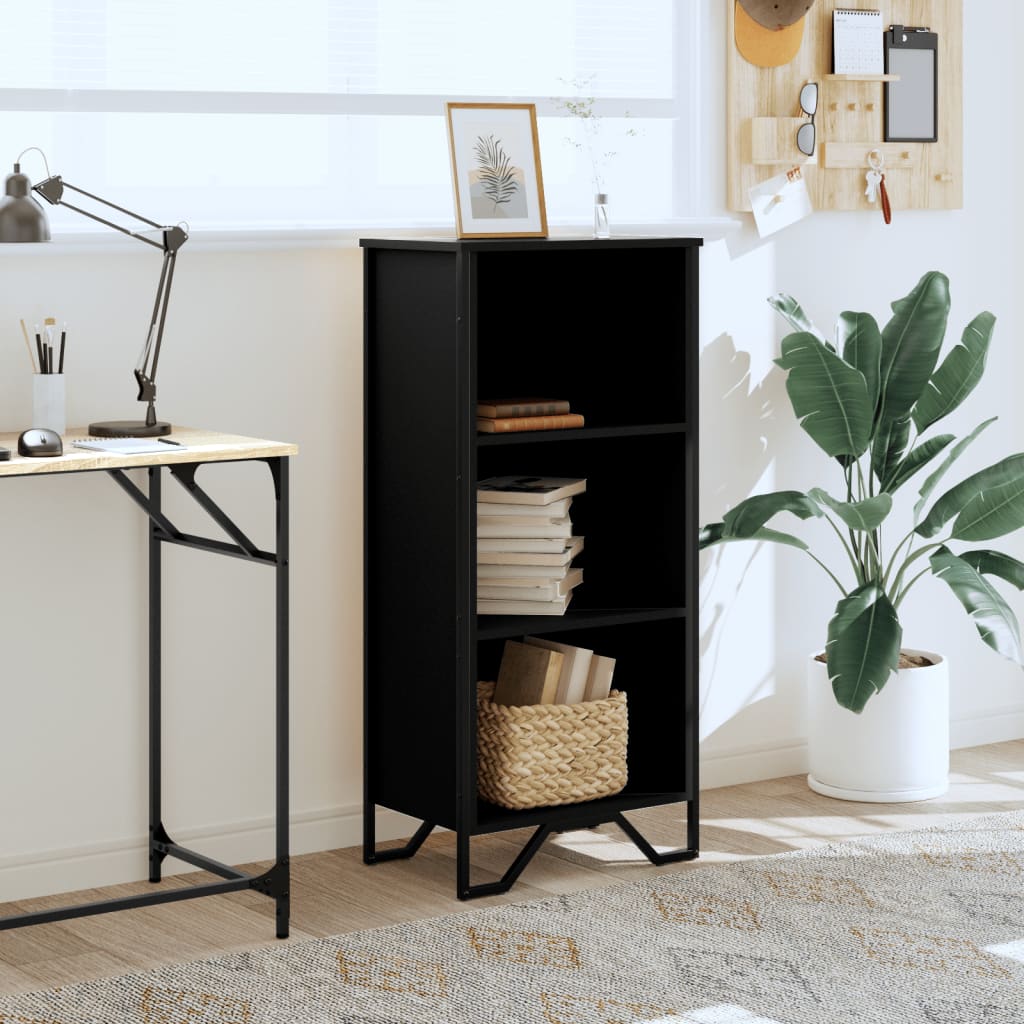 Bogreol 50x31x106 cm konstrueret træ - sort, 1, 106 cm, 50 cm - number 3.