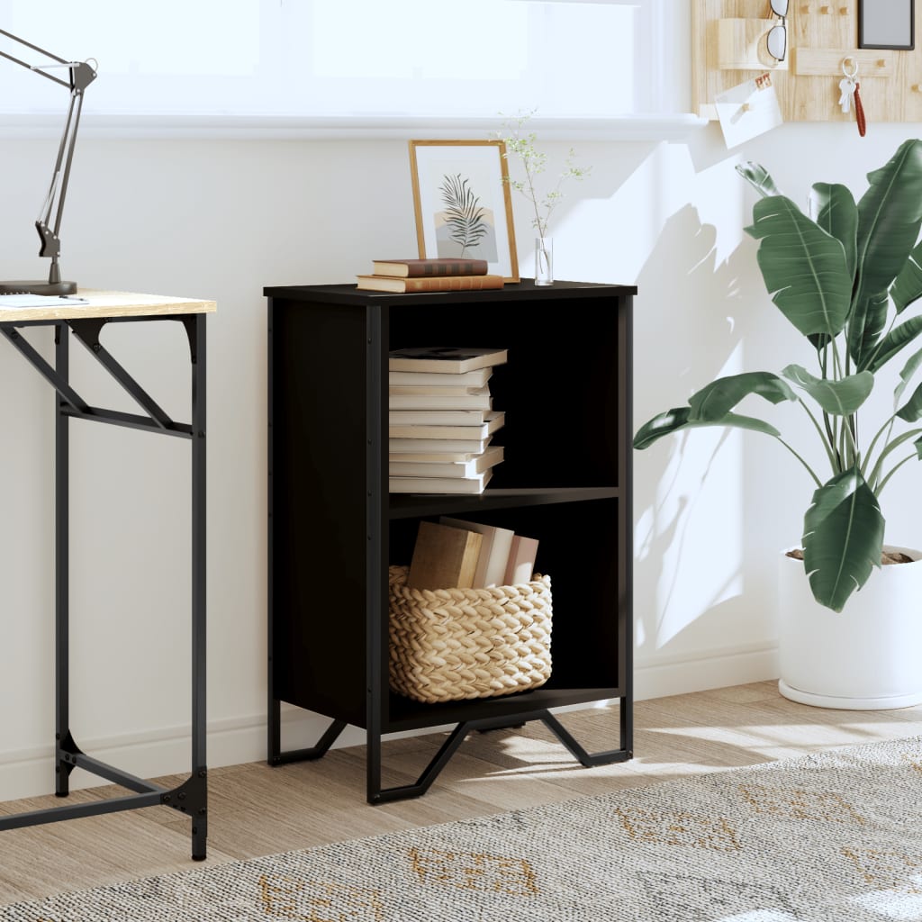 Bogreol 50x31x74,5 cm konstrueret træ - sort, 1, 74.5 cm, 50 cm - number 3.