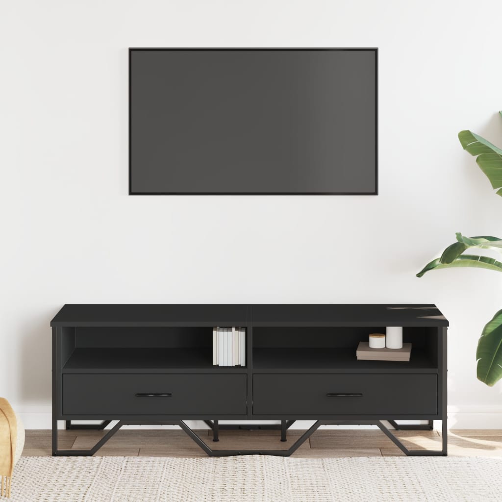 Stolik pod tv 122x34x41 cm drewno klejone - czarny, 1 - number 3.