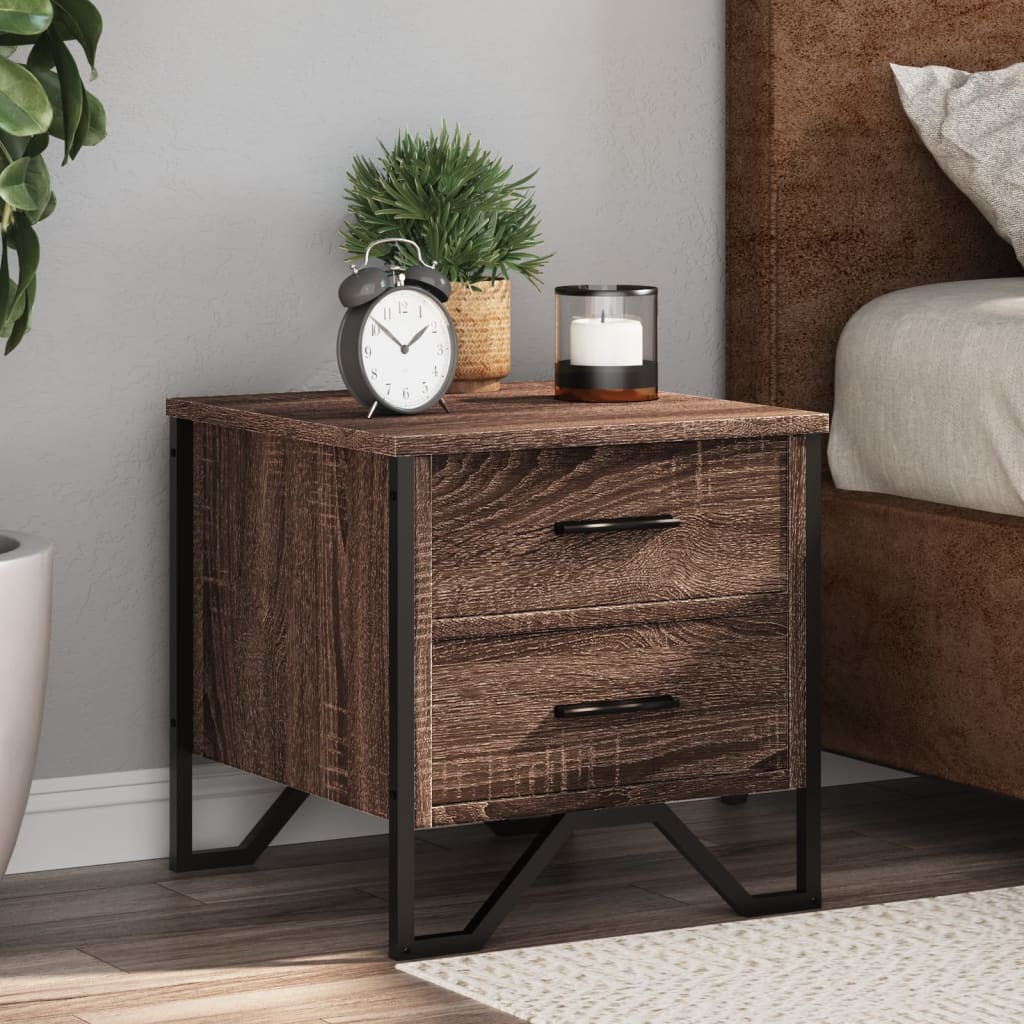 Bedside tables pc. 40x41x40 cm brown oak color - sonoma oak, 2 - number 1.