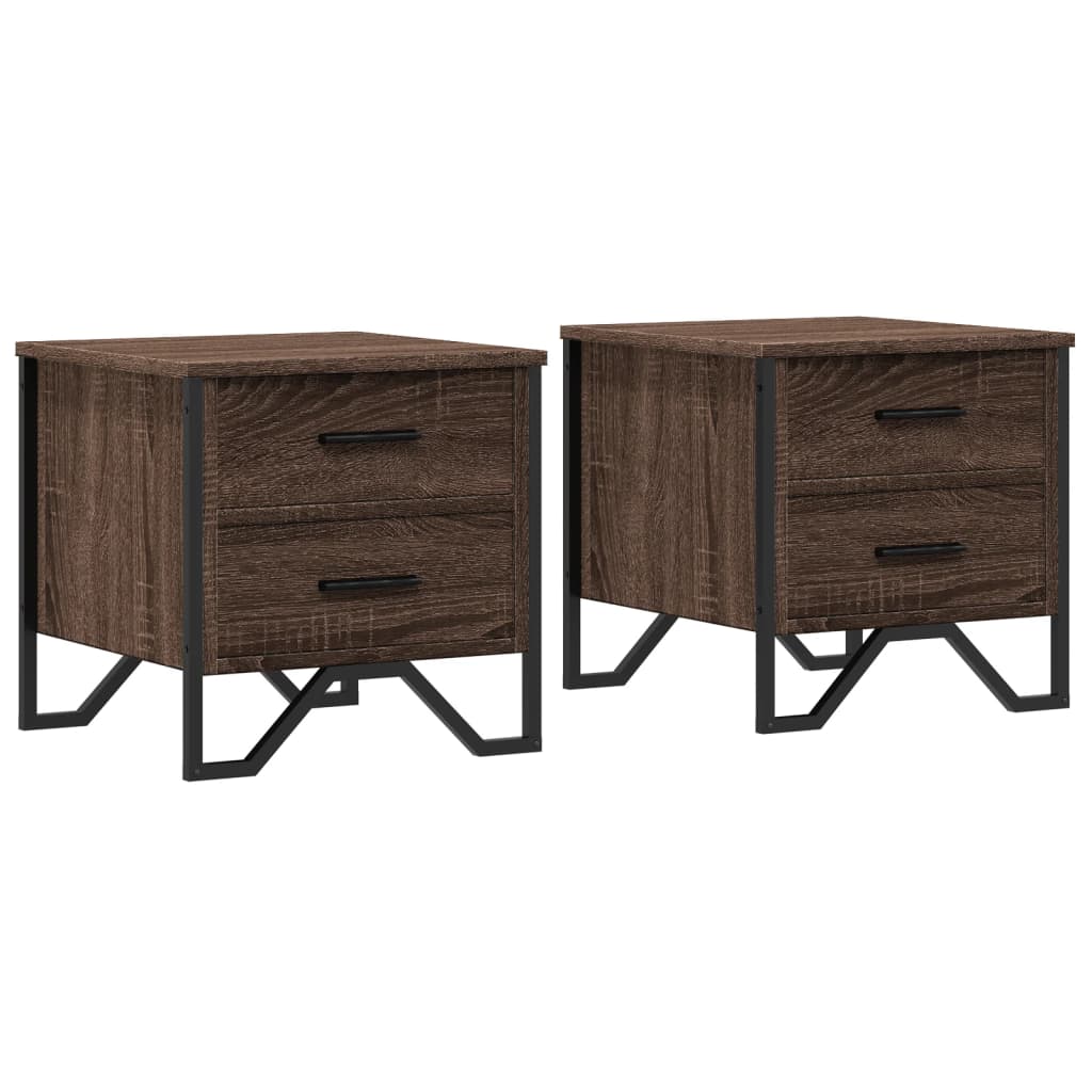 Bedside tables pc. 40x41x40 cm brown oak color - sonoma oak, 2 - number 2.