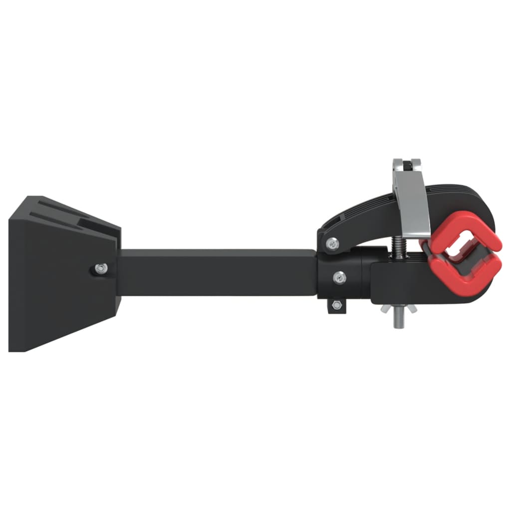 Væghængt reparationsstativ til cykler foldbart stål rød og sort - number 5.