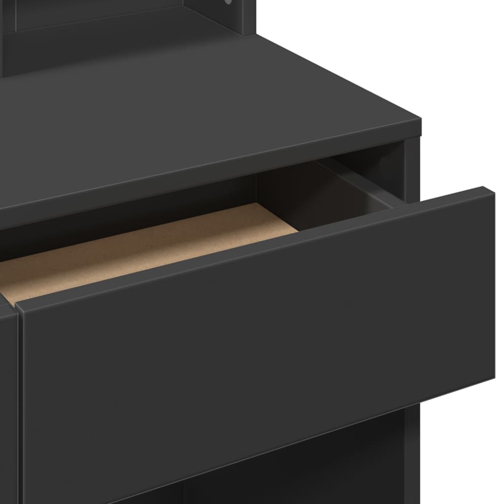 Makeupbord med spejl 80x41x144,5 cm - sort, 1 - number 8.