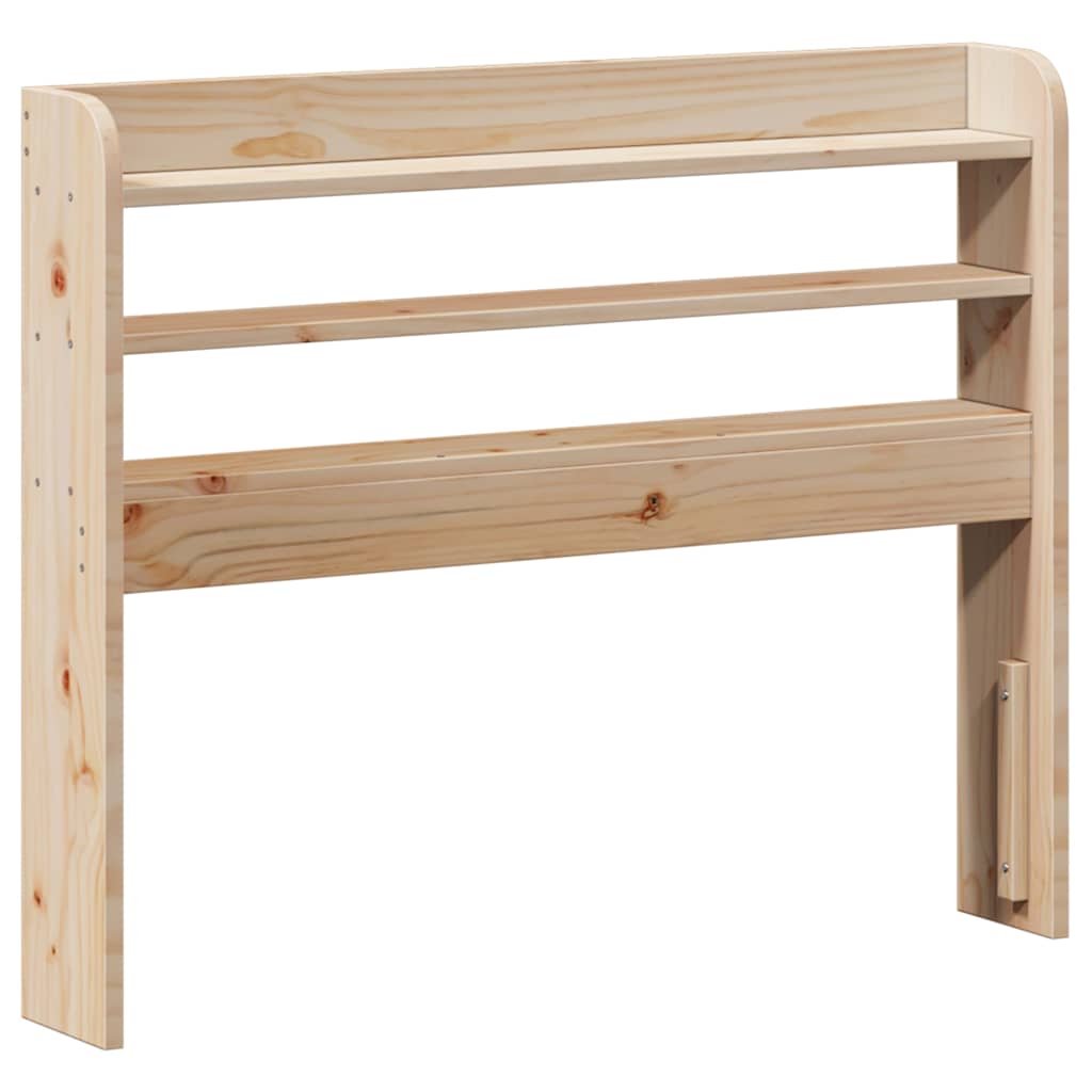 Bed frame without mattress solid pine wood - natural color, 75 x 190 cm - number 8.