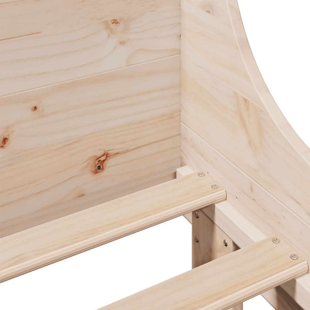 Rama łóżka bez materaca lite drewno sosnowe - number 9.