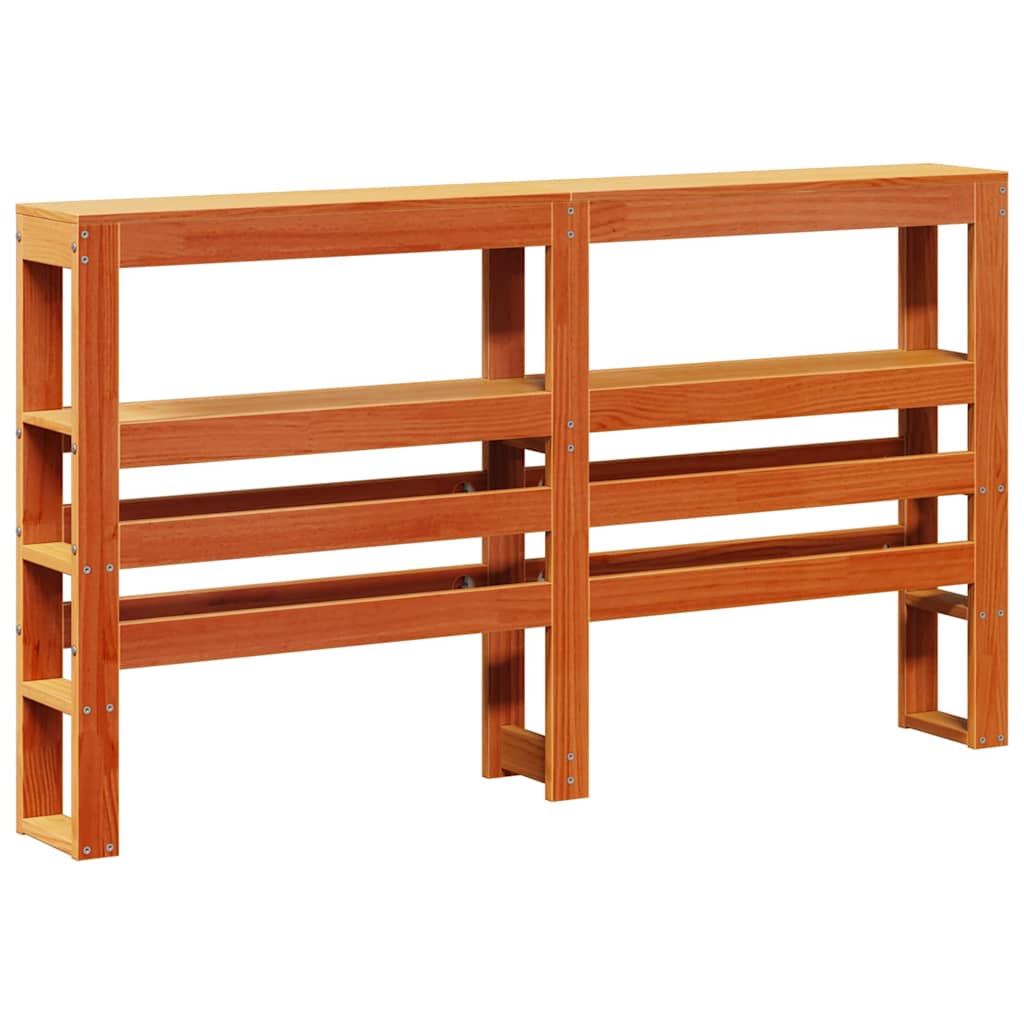 Bed frame without mattress massive guy - golden brown, 140 x 200 cm - number 6.