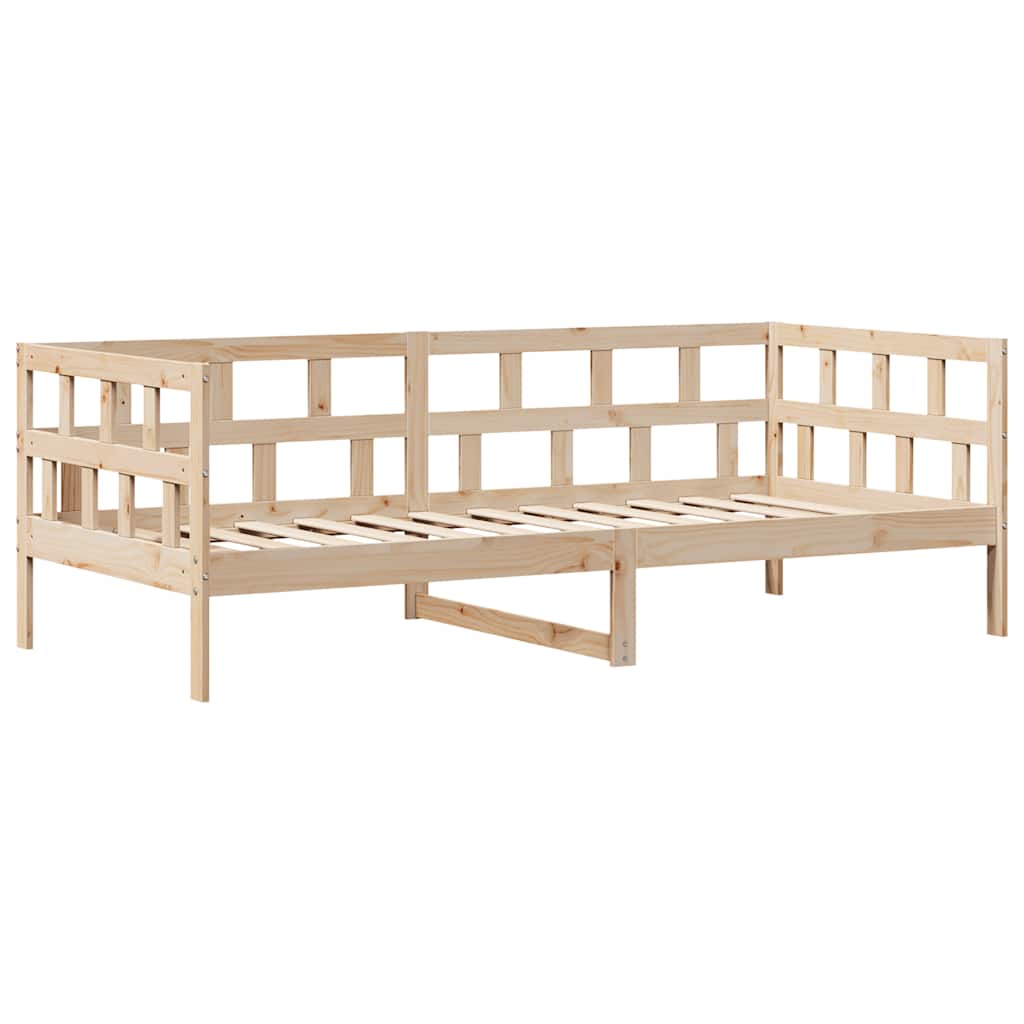 Daybed med skuffer massivt fyrretræ - naturfarvet, 90 x 200 cm - number 5.