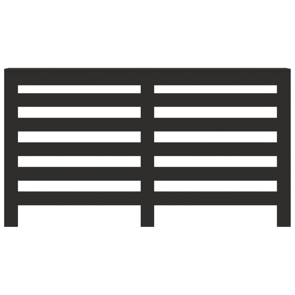 Radiatorskjuler konstrueret træ - sort, 149 x 20 x 82 cm, 1, horisontale lameller - number 3.