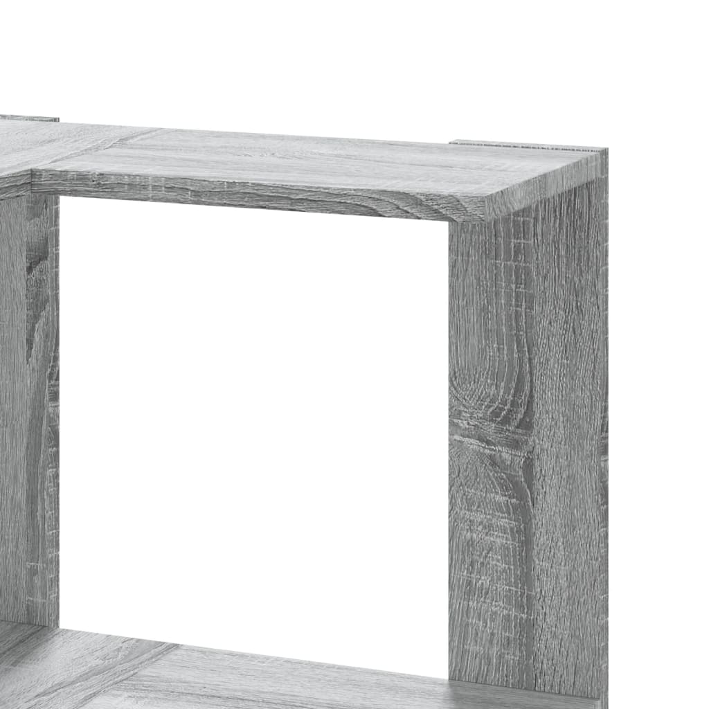 Bogreol til hjørne 50x50x102 cm 3 hylder konstrueret træ - grå sonoma-eg, 1 - number 7.