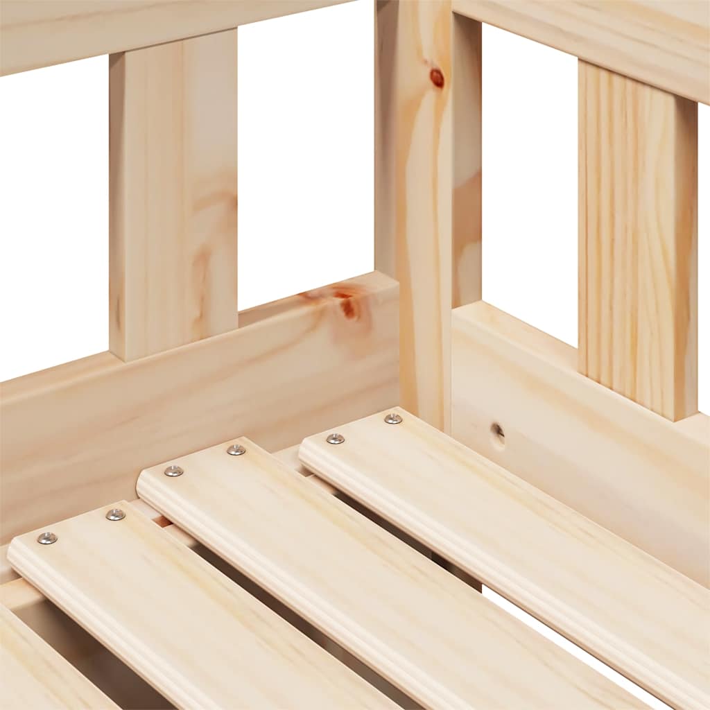 Daybed med uttrekk og skuffer uten madrass - natur, 90 x 200 cm - number 9.