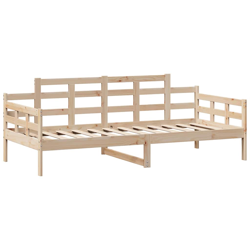 Daybed med skuffer massivt fyrretræ - naturfarvet, 90 x 200 cm - number 7.