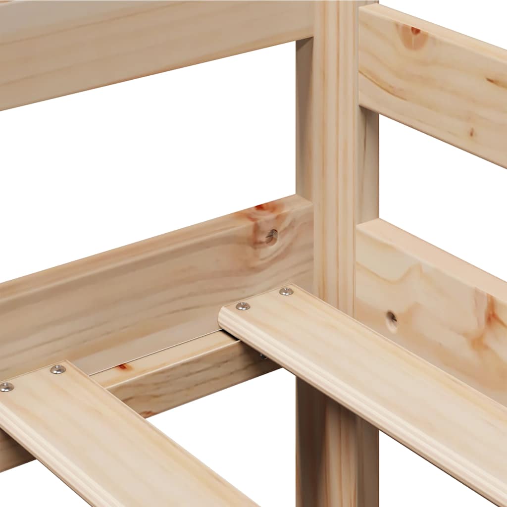 Daybed med skuffer massivt fyrretræ - naturfarvet, 90 x 200 cm - number 10.