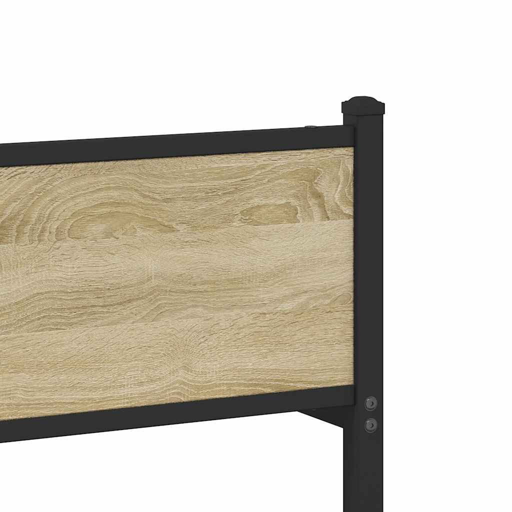 Rama łóżka bez materaca - dąb wędzony, 183 x 213 cm, z wezgłowiem i podnóżkiem - number 8.