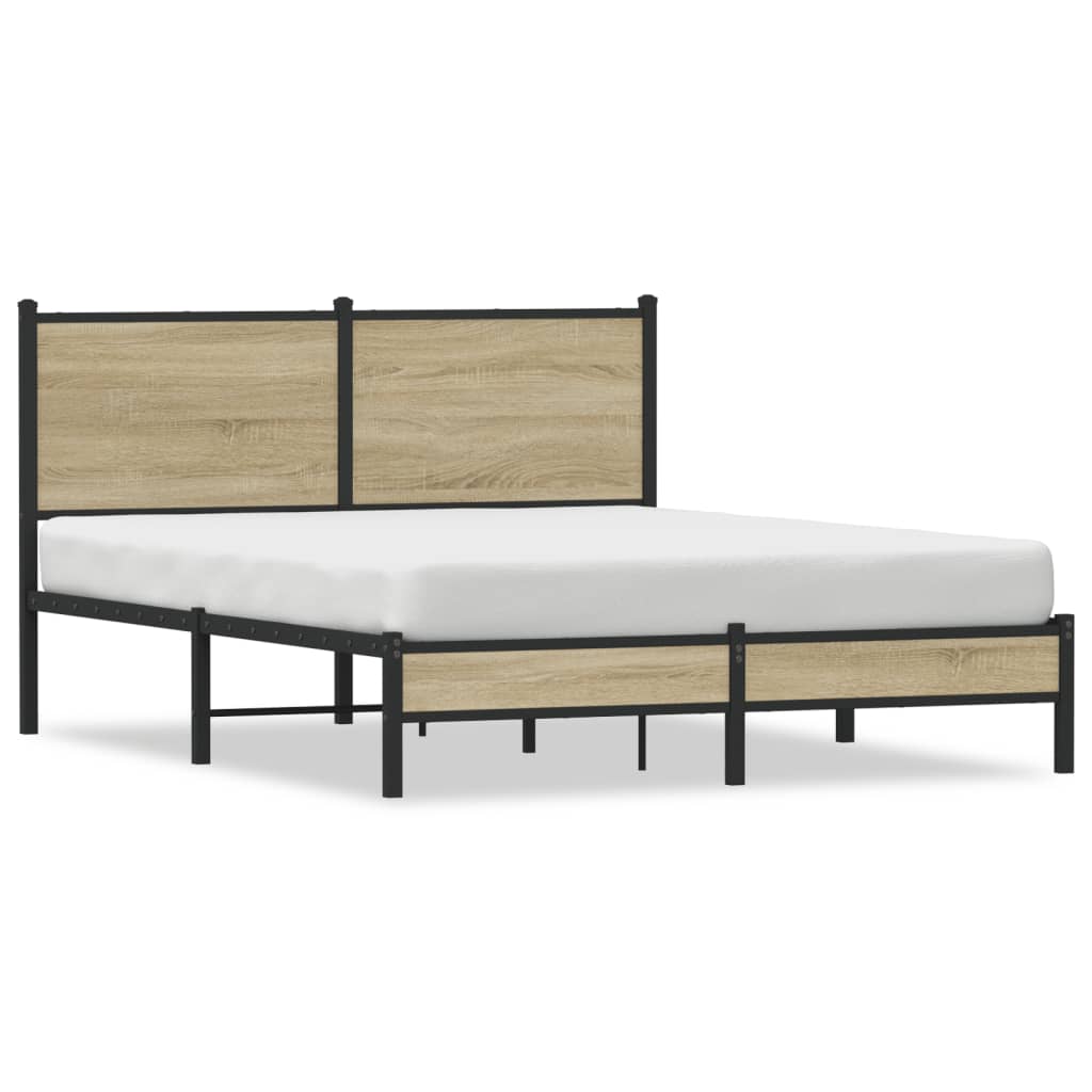 Bed frame without mattress - black, 140 x 200 cm, with headboard and footboard - number 2.