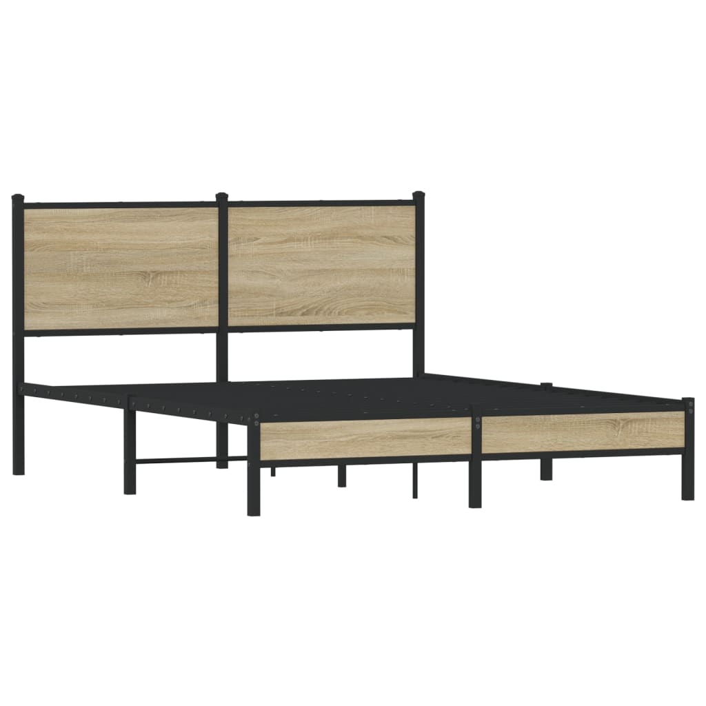 Bed frame without mattress - black, 140 x 200 cm, with headboard and footboard - number 3.