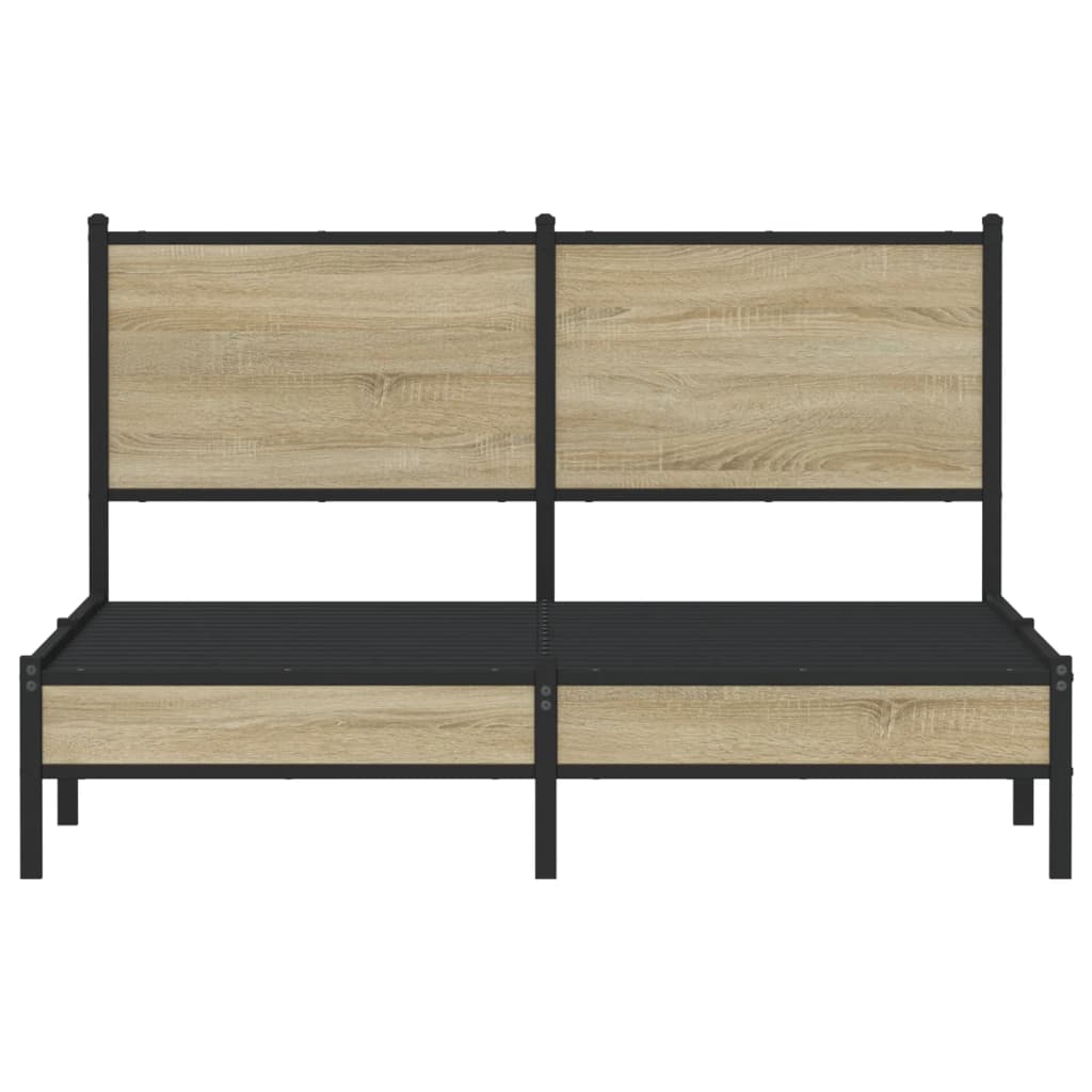 Bed frame without mattress - black, 140 x 200 cm, with headboard and footboard - number 5.