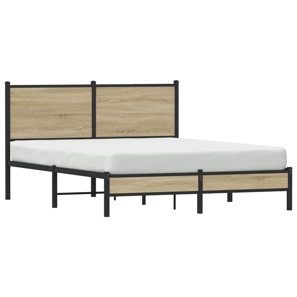 Bed frame without mattress - black, 140 x 200 cm, with headboard and footboard - number 4.
