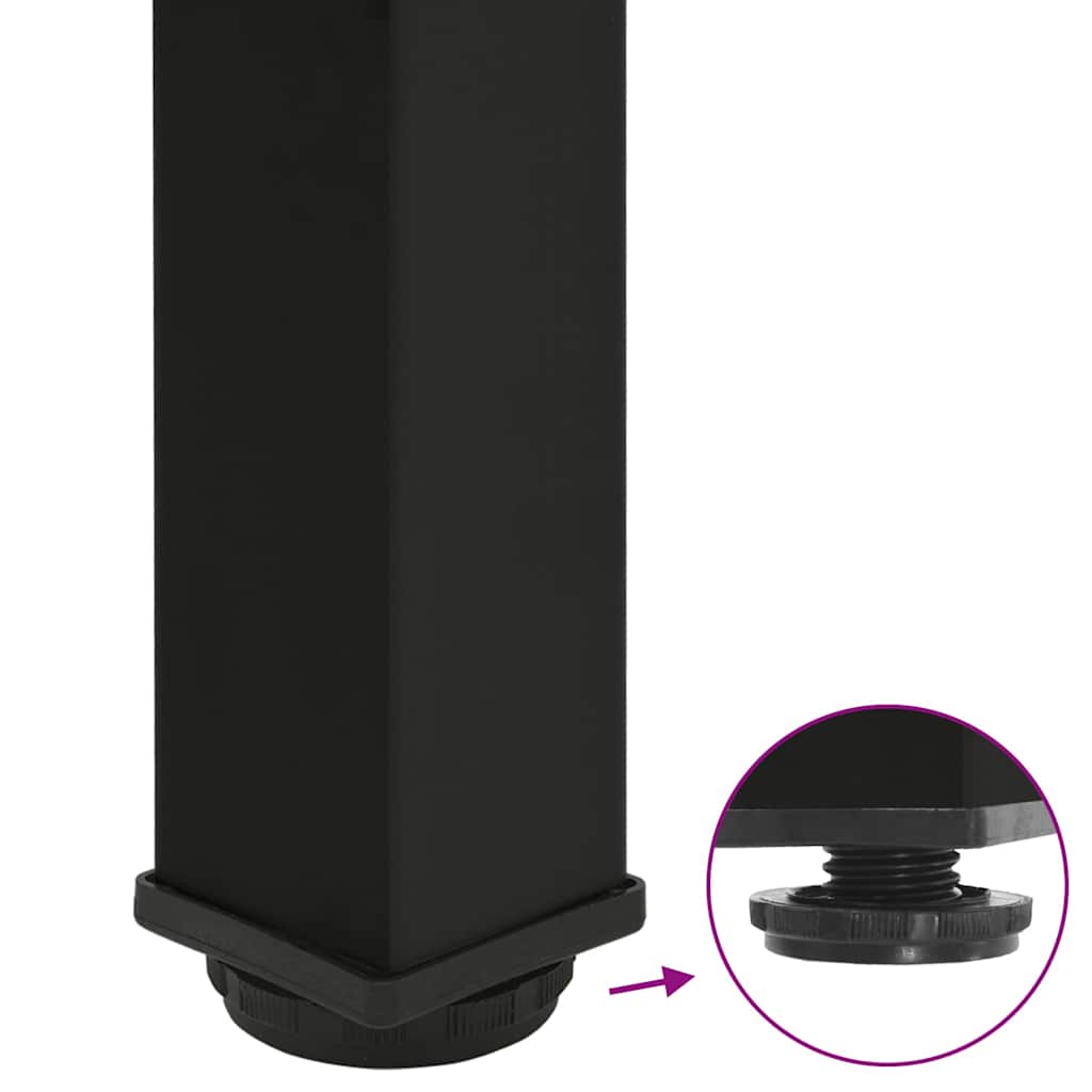 Salongbord 4 stk. 42-44 cm stål-svart, 42-44 cm (80 mm), 1, x - number 9.