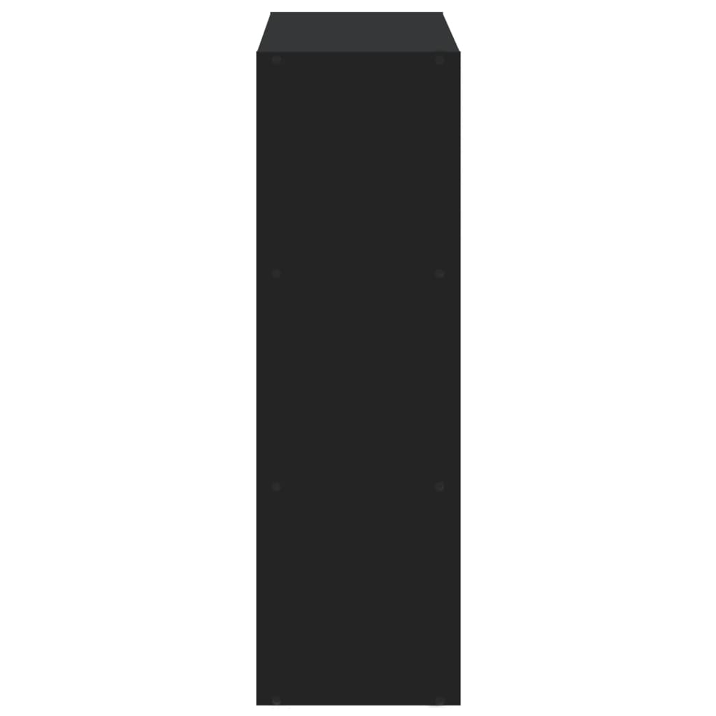 Bogreol 102x32x102 cm konstrueret træ - sort, 1, 102 cm, x - number 5.