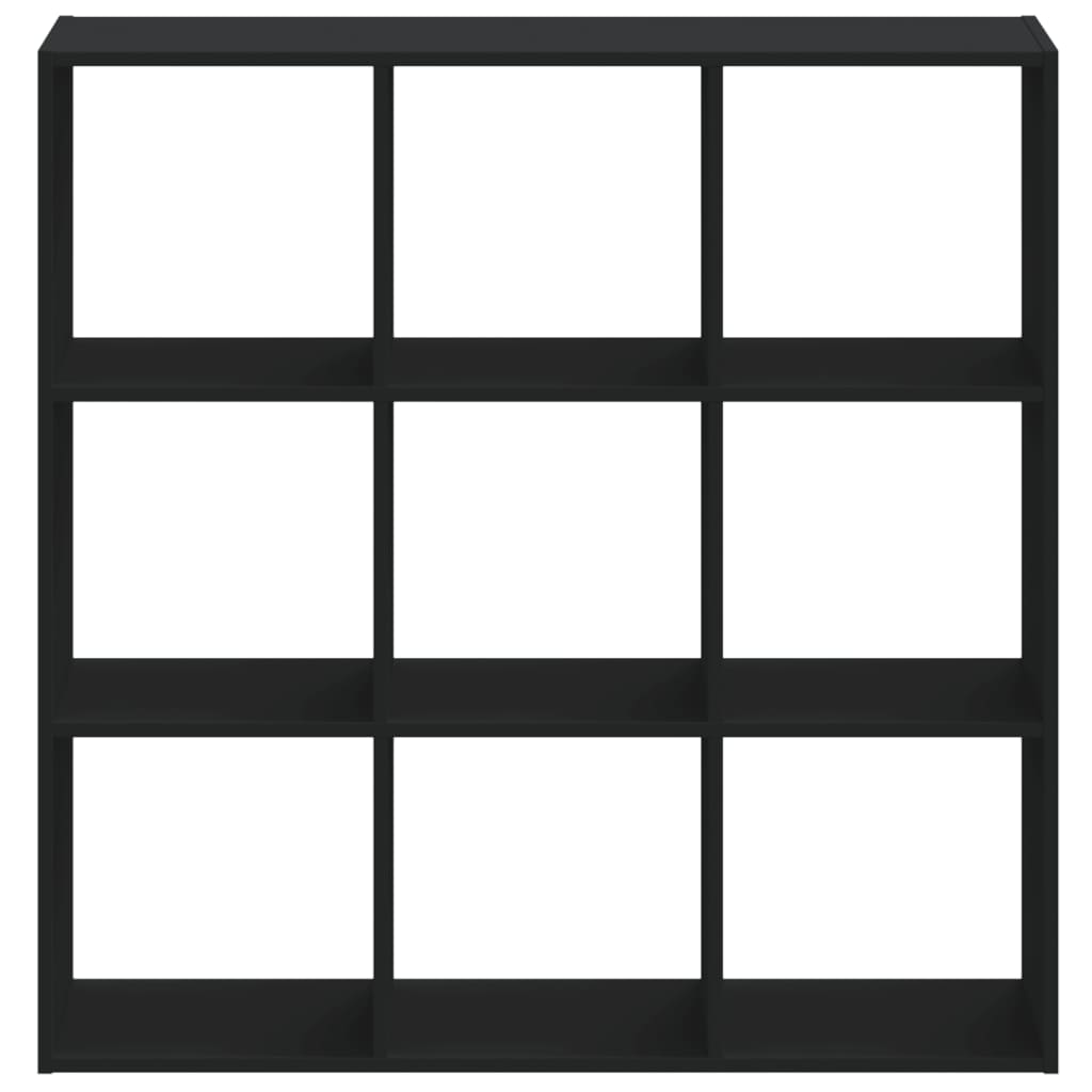 Bogreol 102x32x102 cm konstrueret træ - sort, 1, 102 cm, x - number 4.