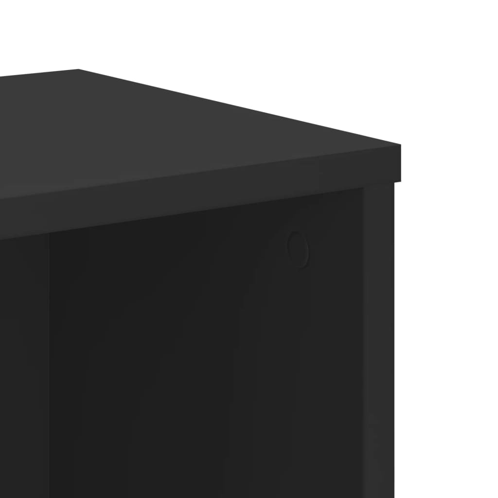 Bokhylle 50x25x105 cm konstruert tre - svart, 1 - number 7.