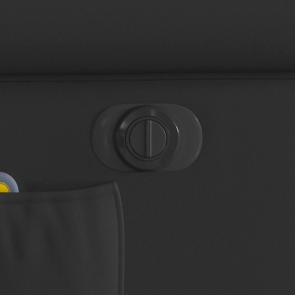 Masaż krzesła z funkcją podnoszenia sztuczna skórzana błyszcząca czarna - number 12.