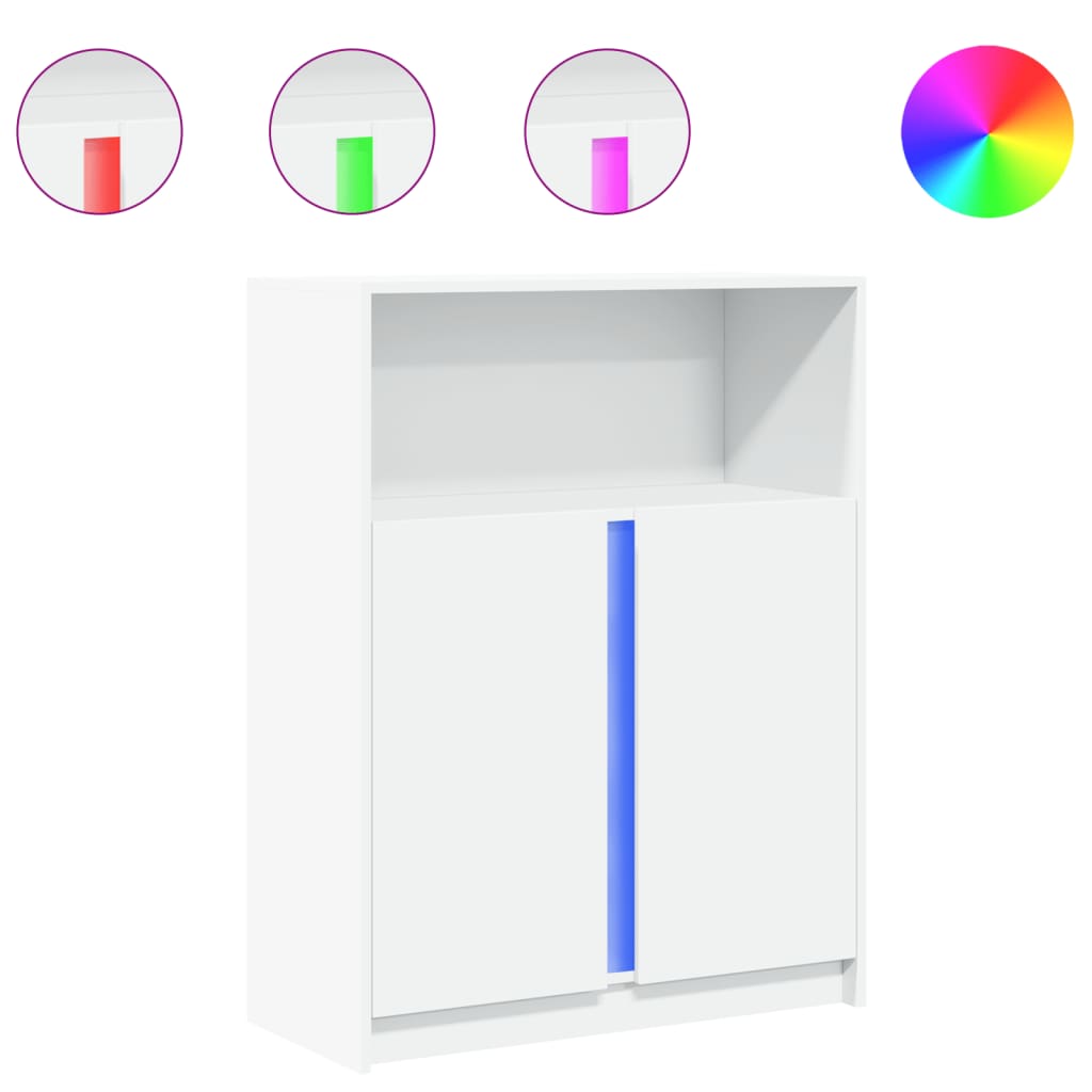 Reol med led 77x34x100 cm konstrueret træ - hvid, 1, 77 cm - number 2.