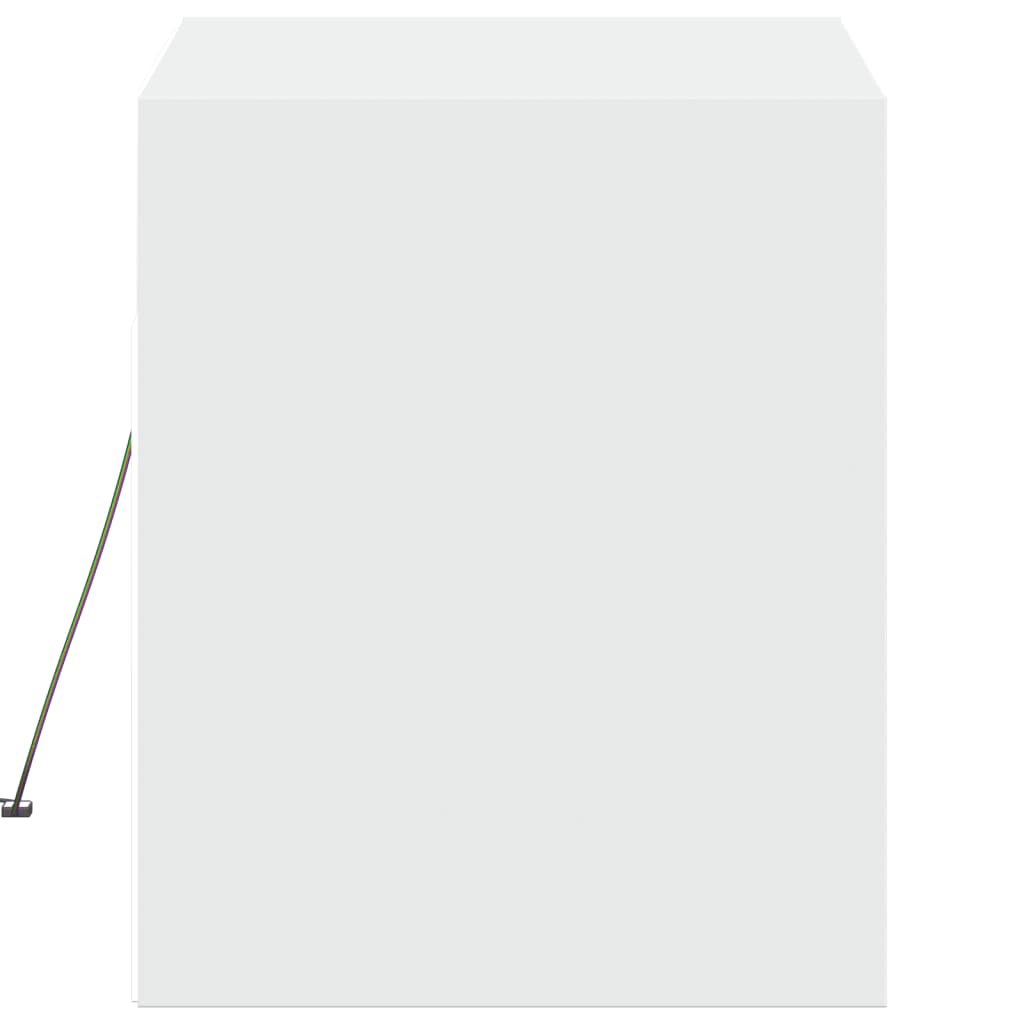 Væghængt tv-bord med led-lys 80x31x35 cm - hvid, 1, 80 cm - number 7.