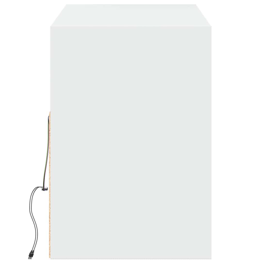 Væghængt tv-bord med led-lys 130x31x45 cm - hvid, 1, 130 cm - number 7.