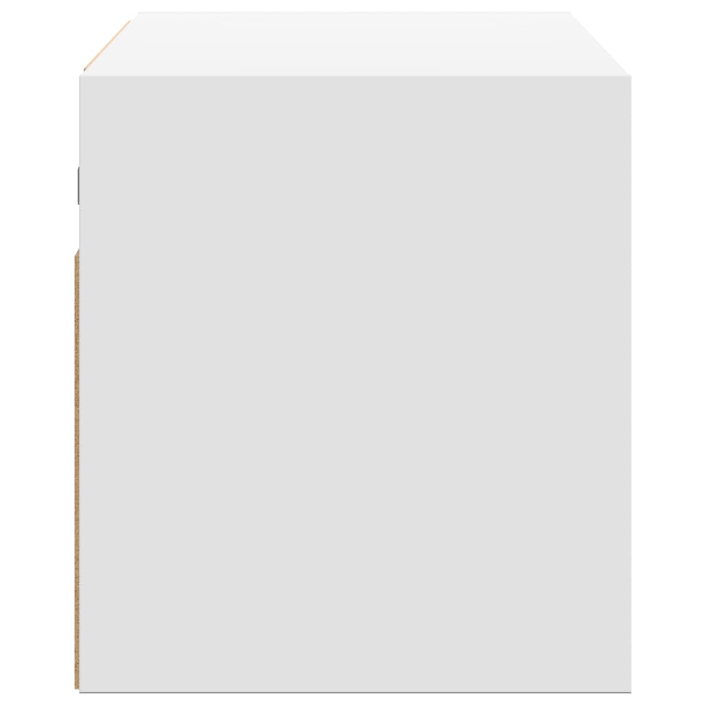 Væghængt tv-bord med led-lys 80x31x35 cm - hvid, 1, 80 cm - number 7.