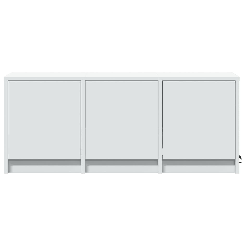Tv-bord med led-lys 97x34x40 cm konstrueret træ - hvid, 1, 97 cm - number 6.