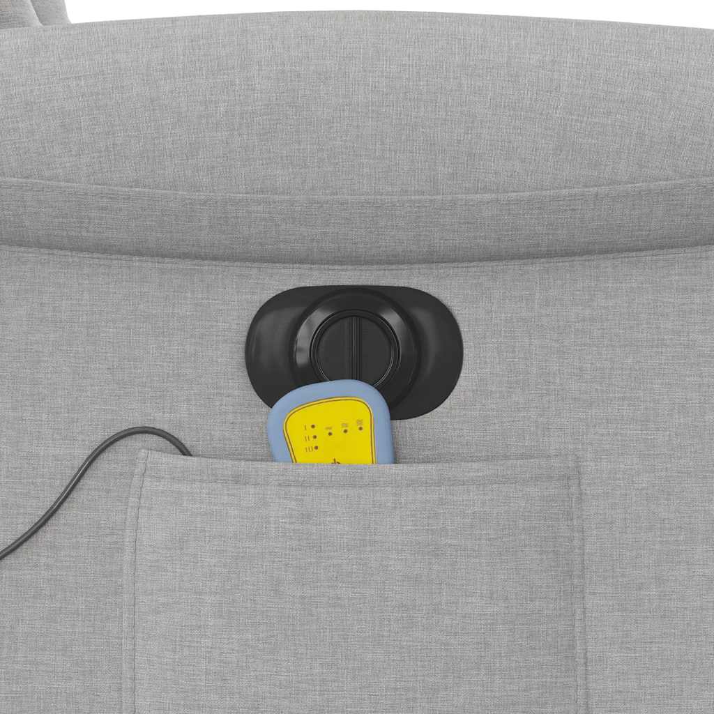 Fotel masujący elektryczny tkanina - chmura szara, 1, funkcja elektrycznego odchylania, tak - number 12.