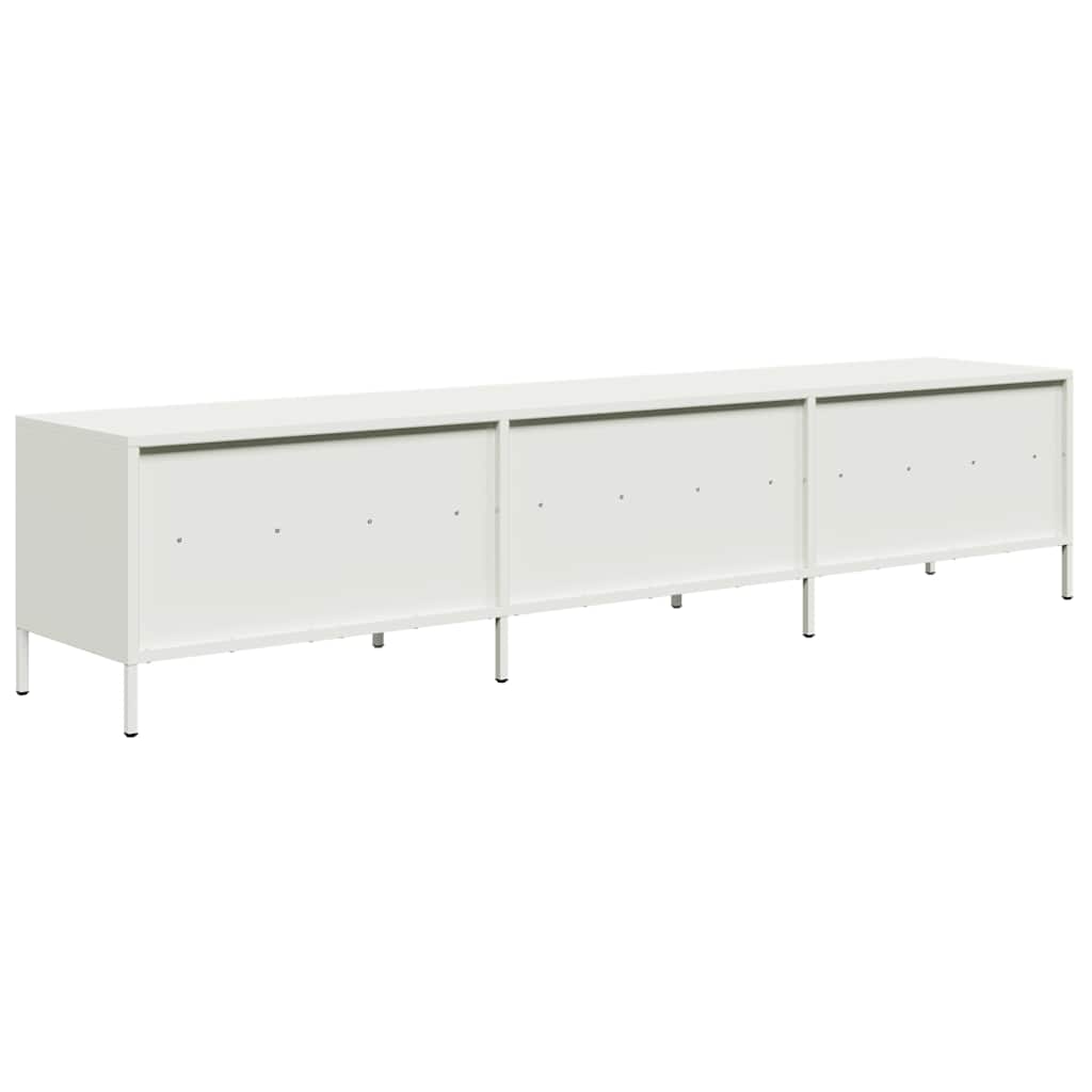 Stolik pod tv 202x39x43,5 cm stal walcowana na zimno - biały, 1, 202 cm - number 7.