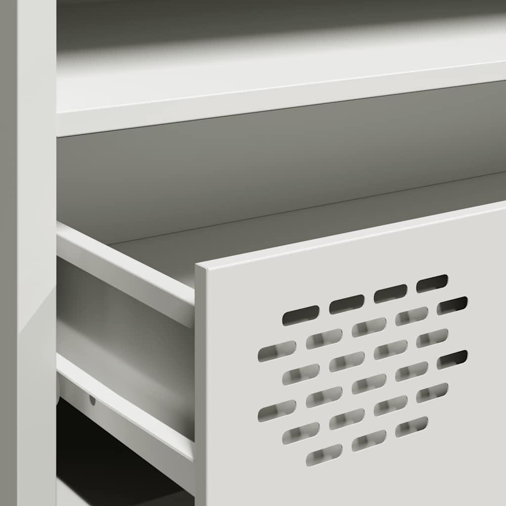 Stolik pod tv 202x39x43,5 cm stal walcowana na zimno - biały, 1, 202 cm - number 9.