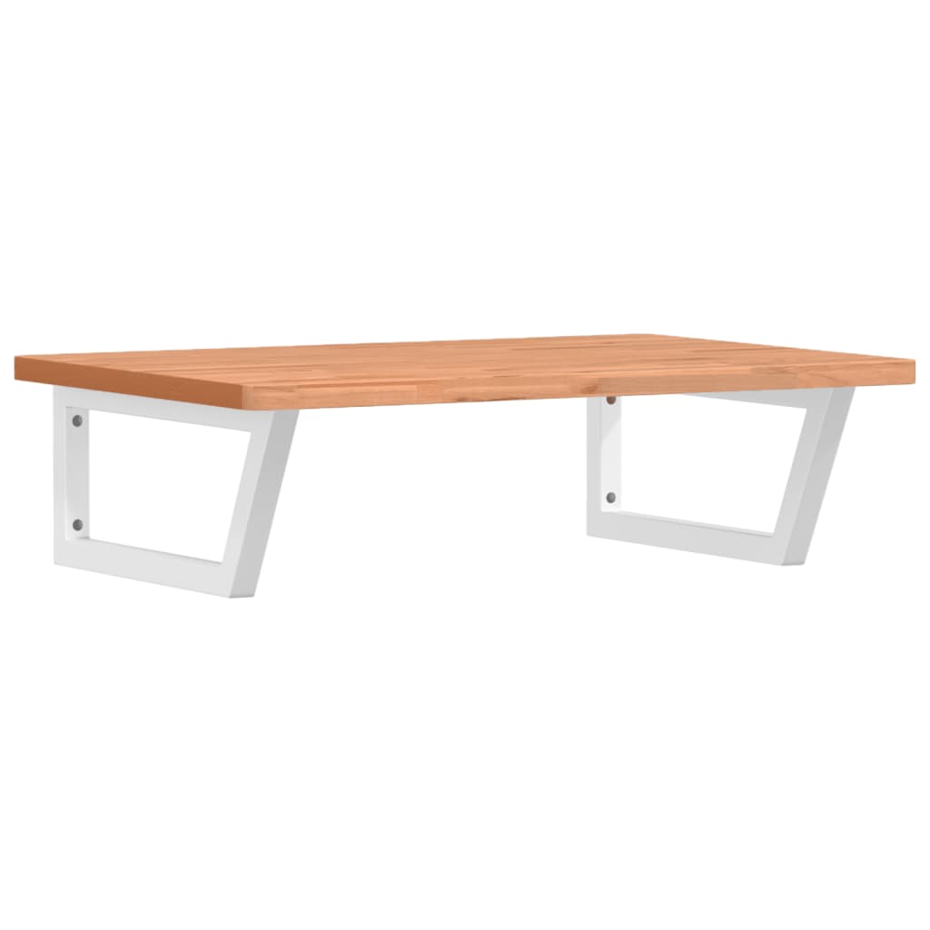 Badeværelseshylde stål og massivt bøgetræ - number 2.