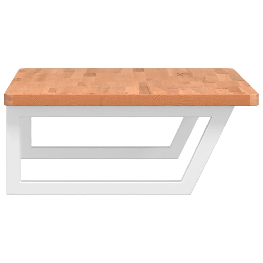 Badeværelseshylde stål og massivt bøgetræ - number 5.