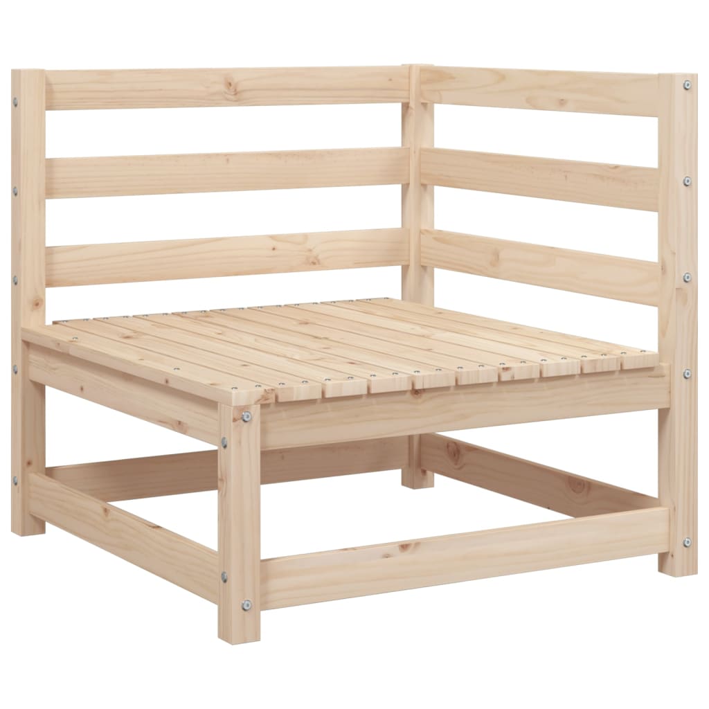 Sofa sett for hage 9 deler solid furu - furu naturlig, uten pute, 1 - number 4.